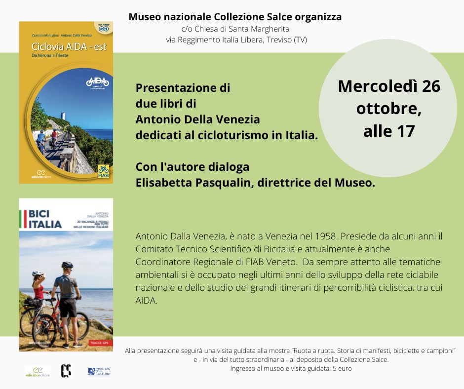 MUSEO COLLEZIONE SALCE | PRESENTAZIONE DI DUE LIBRI DI ANTONIO DALLA VENEZIA SUL CICLOTURISMO IN ITALIA